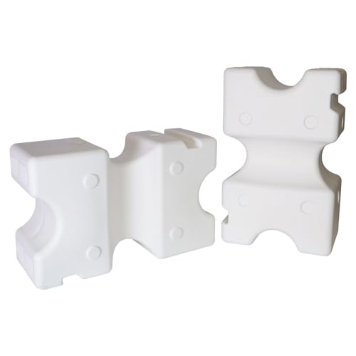 Schneiders Jump Blocks for Horses - Pair | Lightweight & Durable | Versatile Training Tool | Enhances Equestrian Practice | Color White