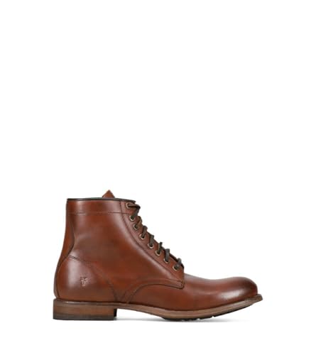 Frye Tyler Lace Up Boots for Men Crafted from Soft Vintage Leather with Blake Construction, Burnished Toe and Heel, and Rubber Inserts on Leather Soles – 5 ¾” Shaft Height