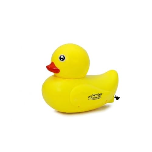 Jamara 410110 RC Water Animals 2,4GHz Ente-mit Sicherheitsfunktion Schiffsschrauben drehen Sich nur im Wasser, 2 Antriebsmotoren, einfach zu steuern, gelb