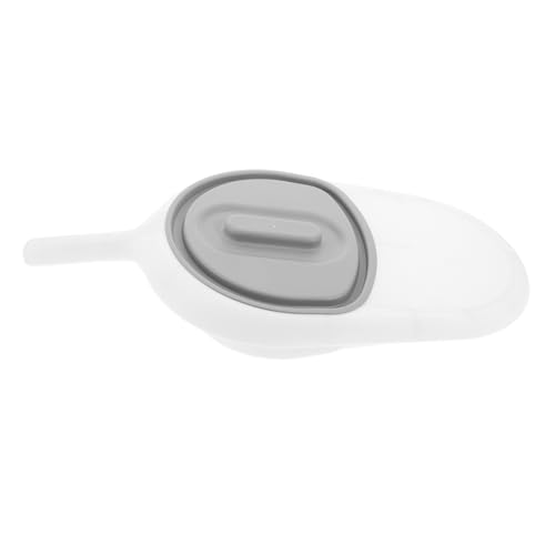 CALLARON Orinal Con Asa Para Mujer Mayor, Orinal Pequeño Doméstico, Cuña Inclinada Anti-derrames, Plástico Duradero Blanco y Gris, Para Cuidado Postrado En Cama y Uso Hospitalario