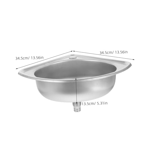 Fregadero de acero inoxidable triangular para caravanas y campers de instalacion rapida 2