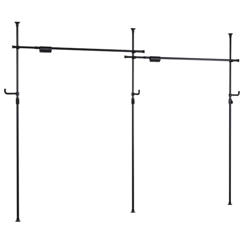[RP] ςJ[ep|[ LR[i[Ή x3{ 284-530×170-280cm S̑ω׏d18kg J[eOt Ԏd؂蕔d؂ J[e[ p[e[V ubN(cȂ) WJC-721(MBK)