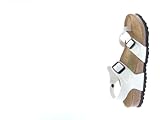 Matière: Birko flor BIRKENSTOCK - Sandale blanche en cuir écologique, semelle intérieure en liège, enfant (garçon ou fille), adulte (homme ou femme)-24