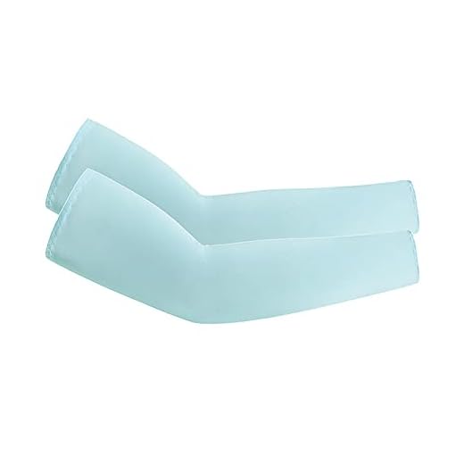 Cooling Arm Sleeves for Man Women Sunscreen Ice Sleeve Breathable Ice Silk Cycling Arm Sleeves Cover for Outdoor Sport (Light Blue)
