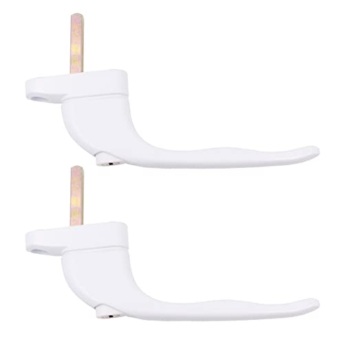 WANGCL 2 PCS Universal White Window Handle UPVC Window Locking Handles 40mm Spindles with Key Cranked Window Handles - Image 3