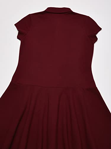 The Children's Place Girls Short Sleeve Pique Polo Dress, Drop Waist, Rubine Single, X-Large US4