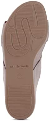 Gentle Souls by Kenneth Cole Women's Gisele Two Strap Heeled Sandal, Dark Grey, 6.5 | Image 6
