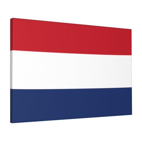 Peinture moderne drapeau néerlandais grand format encadré