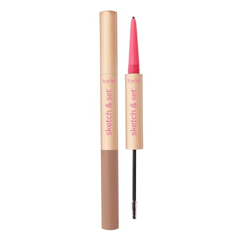 tarte big ego sketch & set brow pencil & tinted gel – 2-in-1 Precision Waterproof Eyebrow Pencil & Gel to Shape, Thicker-looking Brows, Vegan & Cruelty-Free, full size, ash blonde