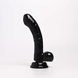 7.00 inch Dildo with Testicles Suction Cup Realistic Penis Anal Plug Sex Toy with Body-Safe Material for Beginner, Women,Men and Gay BDSM (Black)