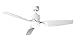Perenz Ventilateur 3 pales avec lumière LED 15 W 1500 lm et télécommande Diamètre 130 cm 3 vitesses et rotation réversible Blanc