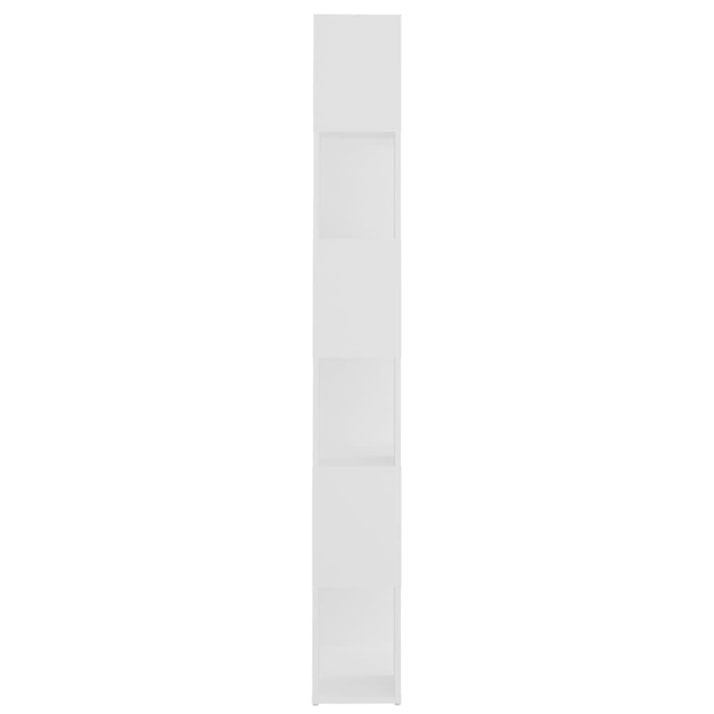 Générique Regał z 6 przegródkami biały, przegroda, 60 x 24 x 186 cm, półka do przechowywania z klasycznym designem na książki, DVD i przedmioty dekoracyjne