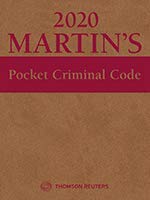 2020 Martin's Pocket Criminal Code 0779890760 Book Cover