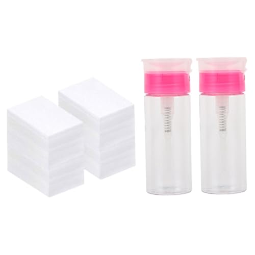 Healeved Nail Polish Remover Set 100ml Bottles Gel Nail Polish Remover Pads Cuticle Cleaner