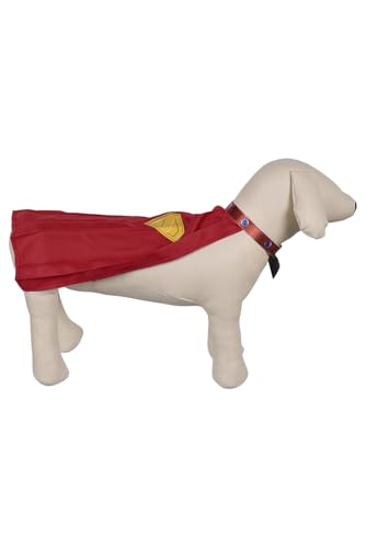 Yulefly Hundekostüm Superdog roter Umhang Kleidung Haustier Outfits Cosplay Halloween Karneval M