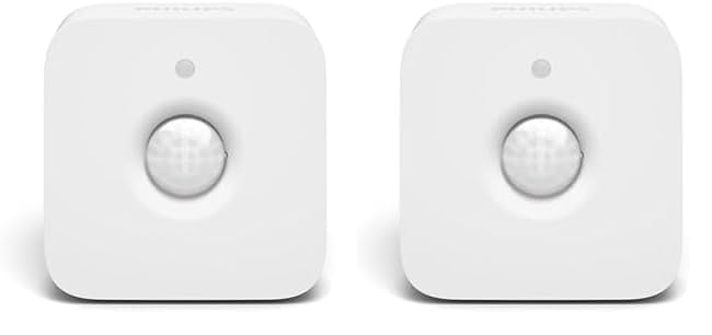 Philips Hue Sensore di Movimento, Accensione e Spegnimento Automatico Luci Smart, Bianco (Confezione da 2)