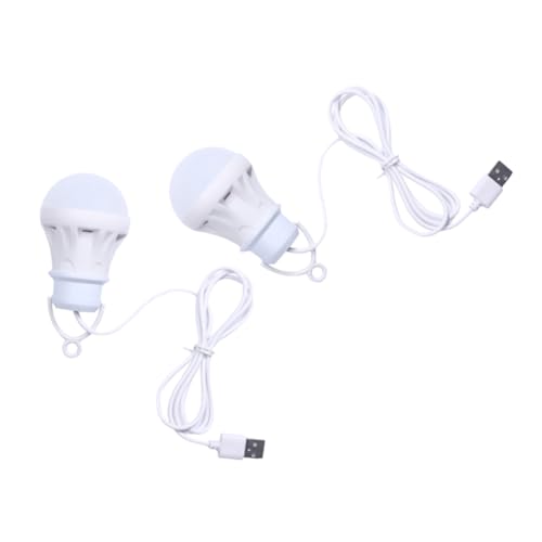 BESPORTBLE 2pcs USB Led Bulb Camping Lamp Portable Outdoor Light for Picnics and Camping Warm Light Energy Efficient Design for Reading Work Emergency Situations Random Style