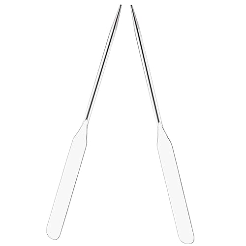 IWOWHERO Stainless Steel Palette Stick 2pc Set for Skincare/nail Art Mixing Mask Mixing Stick