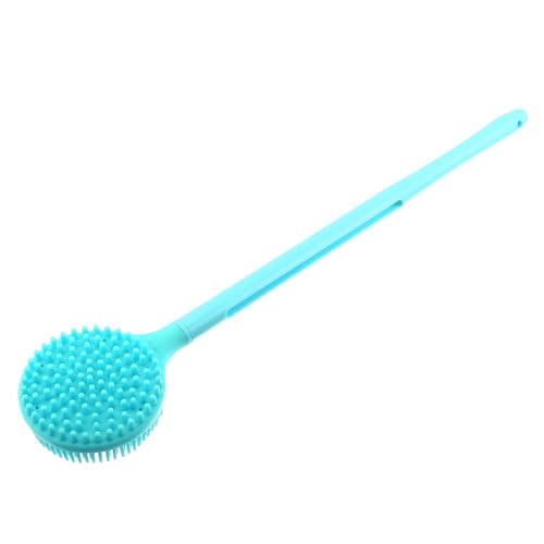 Genérico Cepillo de Baño de Silicona con Mango Largo Doble Cara Exfoliante y Masajeador Espalda Cepillo de Ducha Resistente y Fácil de Usar Adecuado para Limpieza Corporal Diaria