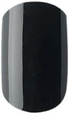Bundle 3 Items:party Nails Pre-glued 2x Sets of 12 Nails Each Pack Total of 24 Nails in Color Shiny Pitch Black #88532 + A-viva Eco Nail File by Party Nails