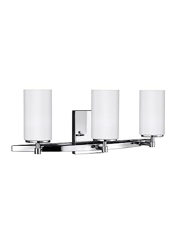 Image of Generation Lighting 4424603-05 Seagull 4424603-05 Transitional Three Light Bath Fixture from Alturas Collection in Chrome Finish, 300 Total Watts, 9.125 Inch Height