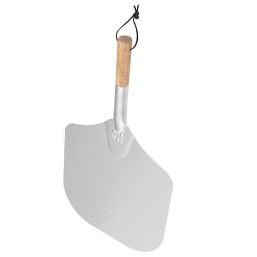 BRIGHTFUFU Pizza Oven Accessory Set Aluminum Pizza Peel Shovel Wood Handle for Comfortable to Hold Multipurpose for Baking