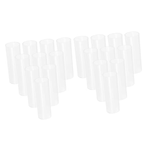 IWOWHERO Battery Protective Tube Set 20pcs Plastic Sleeves for Flashlights Insulation Cases for 26650 to 18650 Batteries
