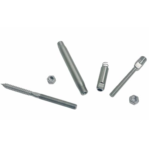 Marine Boat Tensores para Cable Tipo Push and Go Lag de Acero Inoxidable T316, Rosca 1/4"-20, 3.5 pulgadas de Largo miniatura 4