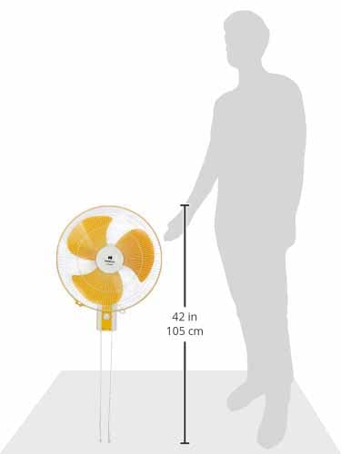 Image of Havells Marvelwind Hs 400Mm Wall Fans (4 stars, Whiite Yellow, Pack Of 1)