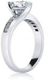 1 Carat Trillion Cut Diamond Solitaire Ring, 925 Sterling Silver, 14k White Gold Plated, Wedding Anniversary