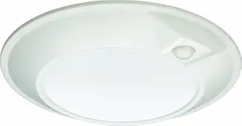 Juno JSBT 6IN SWW2 90CRI PIR MW M6 SlimBasics Slim Tapered Switchable White LED Disk Light with PIR Sensor, 6 Inch, White
