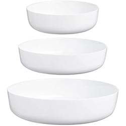 Cacerola Luminarc Luminarc - Plato para servir, blanco, 26cm + 22cm + 18cm