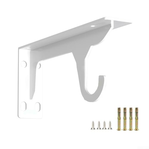 16 soportes de estante diseñados para cargas pesadas de hasta 110 kg, resistentes al óxido y al agua para un uso duradero (blanco)