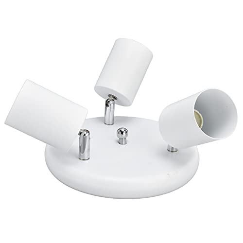 Plafonnier GU10 avec bras flexible rotatif à 330° et spots noirs réglables à 90°