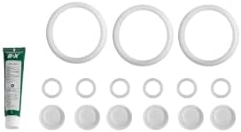 A kit containing various white O-rings and a tube of lubricant, essential for maintaining the seals of the slushy machine.