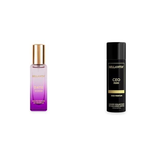 Image of Bella Vita Luxury Date Woman Eau De Parfum Spray With Pink Pepper Jasmine & Vanillapremium Long Lasting Floral & Fruity Fragrance For Women 20 Ml Ceo Man Body Parfum