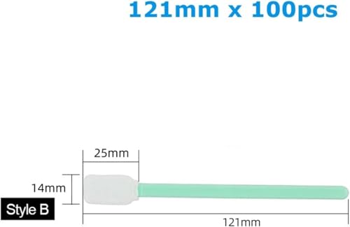 100pcs/bag Non-Woven Cotton swabs Dust-Proof Cleaning Wipes for Cleaning Laser Machine Focusing Lens Protection Window(Style B 121mm)