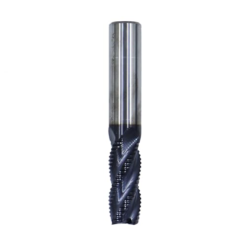 Image of 5Pcs 1 /2in Solid Carbide Roughing End Mills，4 Flute, 35 Degree Helix Bits Tool for Medium Hardness Steel, Brass, Iron