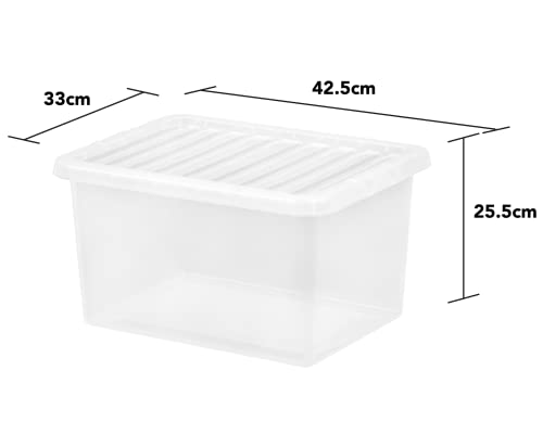 Wham Plastic Storage Boxes - Pack Of 5 (24 Litre)