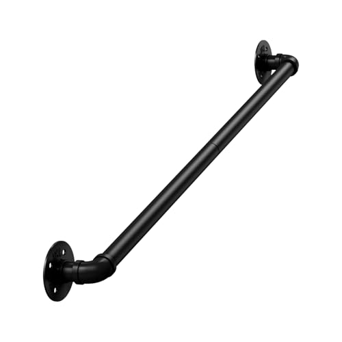 DAMEING 3FT Stair Railing Metal Stair Handrail, 440LB Wall-Mount Safety Hand Rail for Indoor & Outdoor Steps, Non-Slip Powder Coated Staircase Handrails Easy DIY Installation