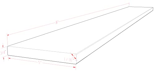 White Carrera Marble Saddle - Size 36 x 5 inch - Polished