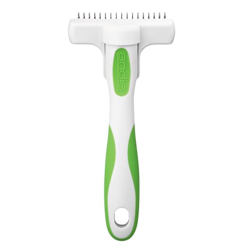 Andis Spazzola per Rimuovere efficacemente Il sottopelo per Cani e Gatti, Aiuta a Rimuovere efficacemente Il Pelo, Aiuta a Rimuovere Il Pelo e ridurre Lo spargimento, Manico in Gomma