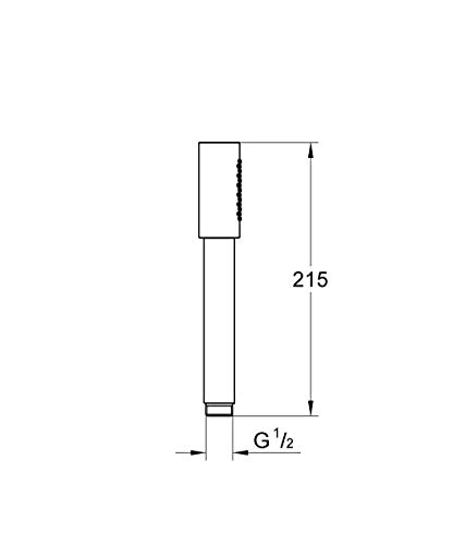 GROHE 26465000 Sena Stick Handshower 1.75 GPM, Cromo miniatura 2