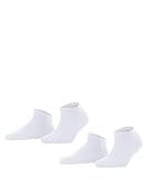 FALKE Damen Happy 2-Pack Sneaker Baumwolle Schwarz Weiß viele weitere Farben verstärkte Sneakersocken ohne Muster atmungsaktiv und einfarbig im Mehrfachpack 2 Paar