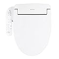 Blooming NB-1360R Bidet Toilet Seat *Round* Warm Water with Stainless Steel Nozzle, Warm Air Dryer, Heated Toilet Seat, Sittable Lid, Nightlight, Fits Round Toilets, White