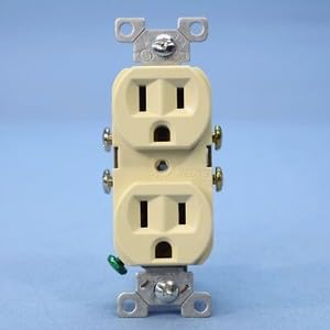 #US 10 Ivory Commercial Grade Outlet Receptacles 5-15R 15A 125V CR15V