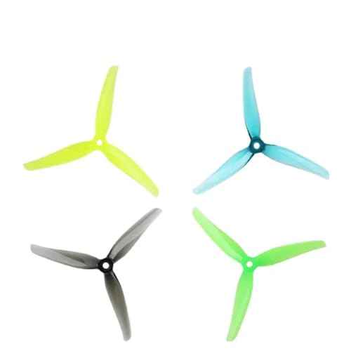 Hélice tripale F5 jaune anti-vibration pour réparer les drones de course FPV