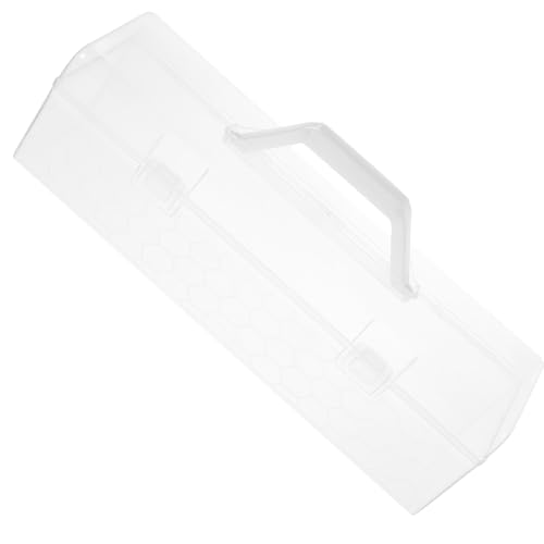 Sosoport Caja de Almacenamiento Portátil Grande Transparente para Pinceles y Herramientas de Mano Estuche Resistente y Decorativo para Estudiantes y Artistas Organizador Multifuncional