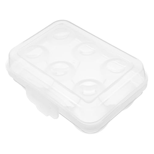 WOONEKY Caja Transparente para Huevos con Tapa Hermética Anti-colisión y Apilable Portahuevos Reutilizable para Frigorífico Organizador Seguro para Frescura y Roturas Diseño Compacto para