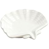 Muschel Seifenschale, Keramik Seifenschale mit Ablauf, Seifenablage Waschbecken für Badezimmer...